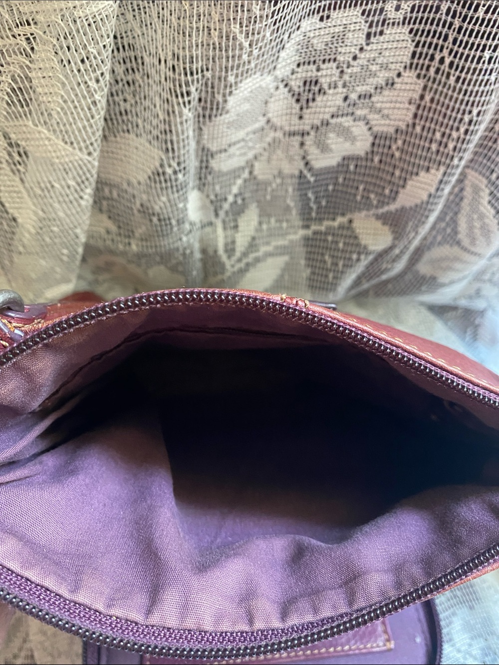 Fossil Leather Crossbody Bag in Rose Brown - Picture 3 of 6